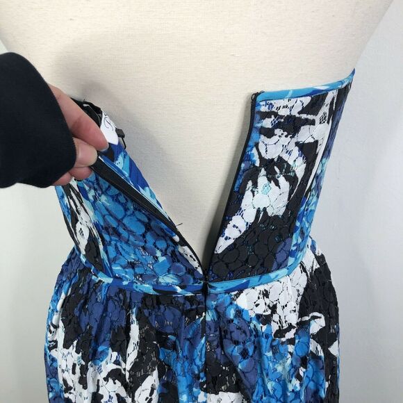 NEW PARKER Holly Gardenia Strapless Floral Lace Combo Dress Size L NWT $298 - Picture 8 of 11